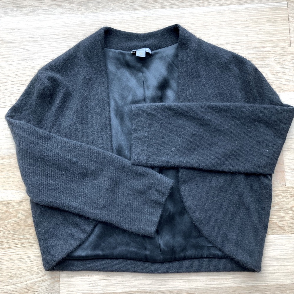 Ann Taylor - Cropped Bolero Jacket - Black XS
